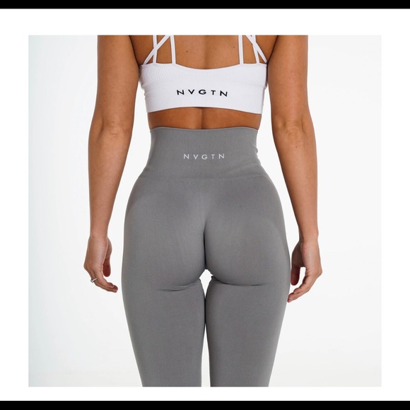 NVGTN Pants - NVGTN solid seamless leggings- Light Grey